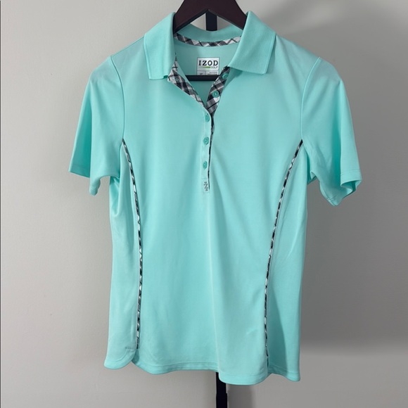 Women’s Izod Green Fitted Polo Button Down Shirt - Picture 1 of 8